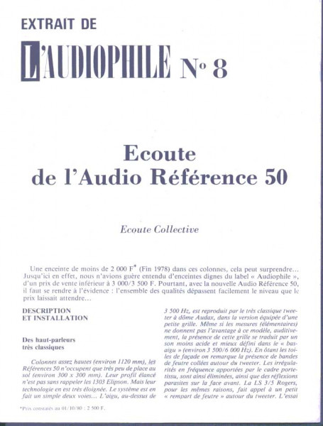 Audiophile No 8 - Référence 50 - p1